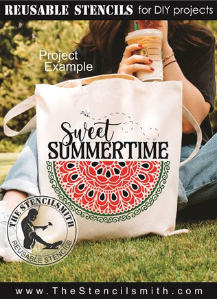9451 Sweet Summertime watermelon stencil - The Stencilsmith