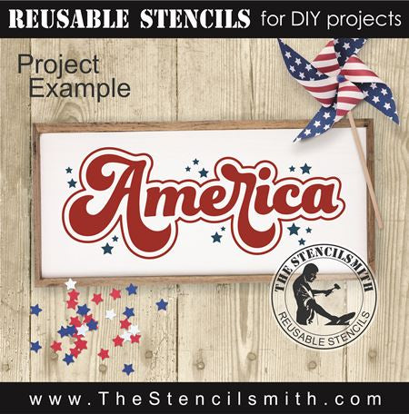 America reusable stencil