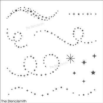 9462 star swirls stencil - The Stencilsmith