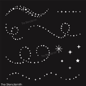 9462 star swirls stencil - The Stencilsmith