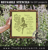 9463 Leave room in your garden fairy stencil - The Stencilsmith