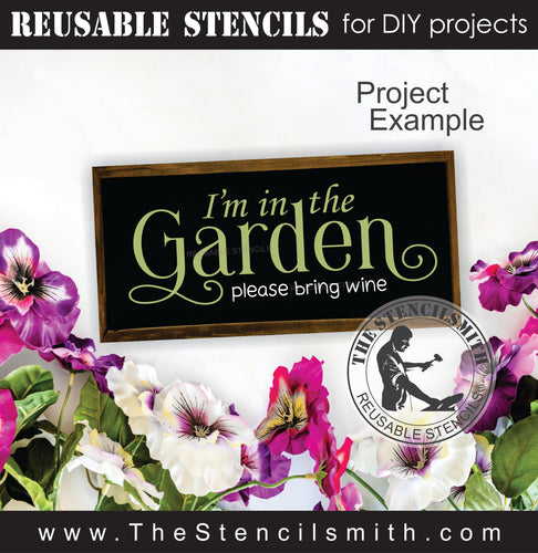 9465 I'm in the garden stencil - The Stencilsmith
