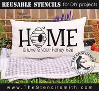 9467 Home is where your honey bee stencil - The Stencilsmith