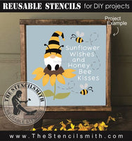 9470 Sunflower Wishes gnome stencil - The Stencilsmith