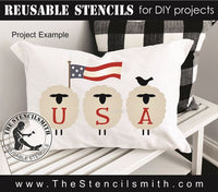 9472 USA sheep stencil - The Stencilsmith