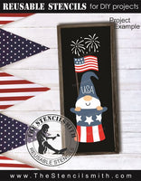 9483 USA Patriotic Gnome stencil - The Stencilsmith