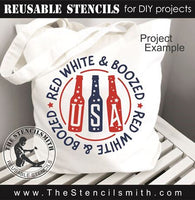 9487 Red White & Boozed Stencil - The Stencilsmith