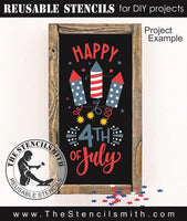 9488 Happy 4th of July Stencil - The Stencilsmith