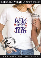 9489 Party like it's 1776 stencil - The Stencilsmith