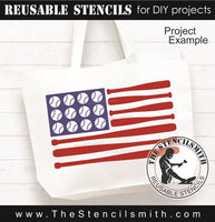 9490 baseball flag stencil - The Stencilsmith