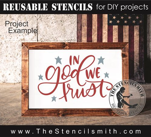 9495 In God We Trust stencil - The Stencilsmith