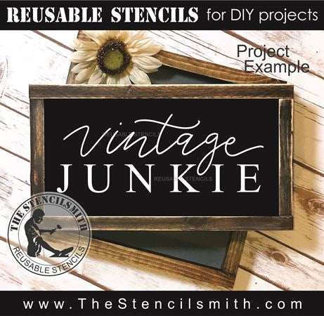 9499 Vintage Junkie Stencil - The Stencilsmith