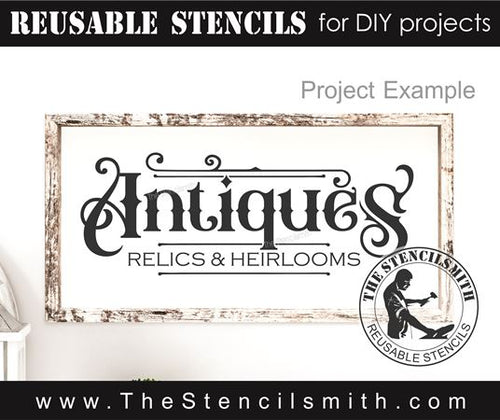 9501 Antiques Relics & Heirlooms Stencil - The Stencilsmith