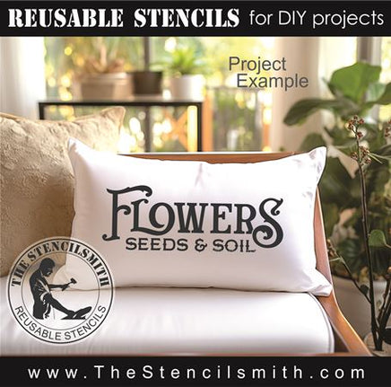 9503 Flowers Seeds & Soil Stencil - The Stencilsmith