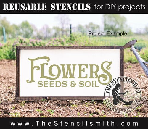 9503 Flowers Seeds & Soil Stencil - The Stencilsmith