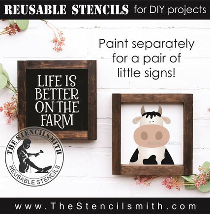 9511 Life is better on the Farm cow stencil - The Stencilsmith