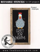 9512 Crazy for Chickens Stencil - The Stencilsmith
