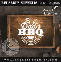 9521 Dad's BBQ the man grill stencil - The Stencilsmith