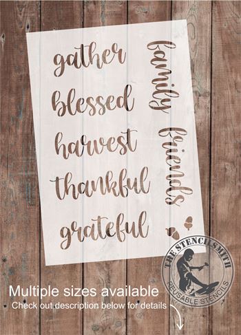 9130 Fall Word Collection Stencil