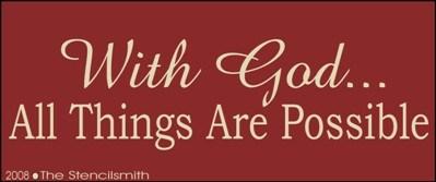 With God All Things Are Possible - The Stencilsmith