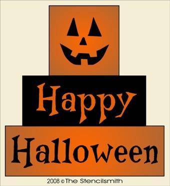 1102 - Happy Halloween - BLOCKS stencils