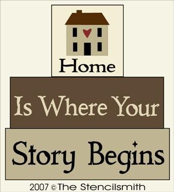 1161 - Home is where your story begins - BLOCKS - The Stencilsmith
