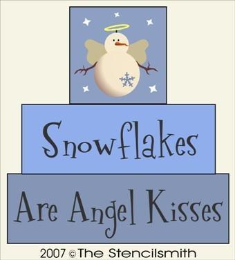 118 - Snowflakes Angel Kisses BLOCK - The Stencilsmith