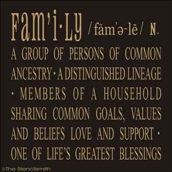 1329 - FAMILY definition - The Stencilsmith