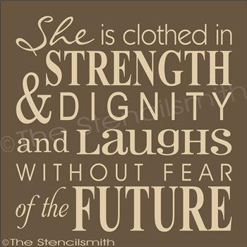 1840 - She is clothed in strength - The Stencilsmith