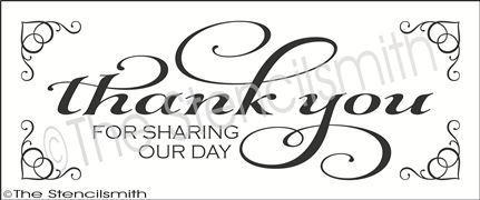 1932 - Thank You for sharing our day - The Stencilsmith