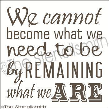 1966 - We cannot become what we need - The Stencilsmith