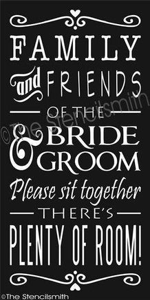 2133 - Family and Friends of the Bride Groom - The Stencilsmith