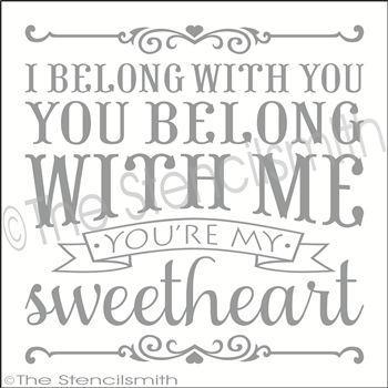 2151 - I belong with you ... sweetheart - The Stencilsmith