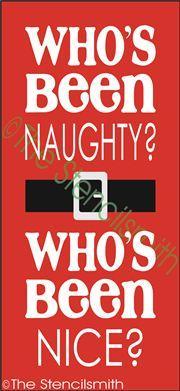 2212 - Who's been naughty ... nice? stencil