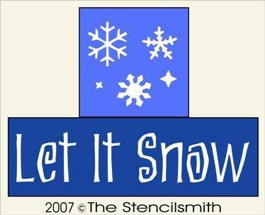 2262 - Let It Snow - BLOCKS Stencil - The Stencilsmith