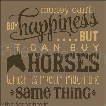 2330 - Money can't buy happiness ... Horses - The Stencilsmith