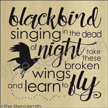 2498 - Blackbird singing in - The Stencilsmith