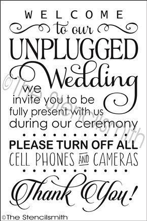2583 - Welcome to our Unplugged Wedding - The Stencilsmith