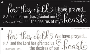 2948 - For this child I have prayed - The Stencilsmith