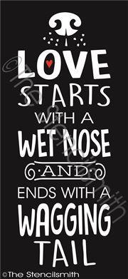 3138 - Love starts with a wet nose - The Stencilsmith