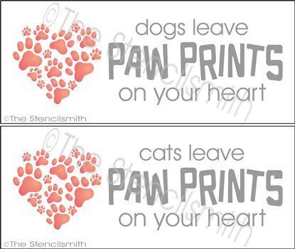 3158 - Dogs / Cats leave paw prints - The Stencilsmith