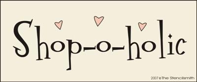 Shop-o-holic stencil