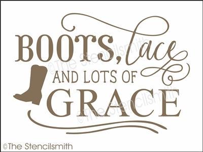 4473 - boots lace and lots of grace - The Stencilsmith