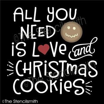 4661 - all you need is love and christmas cookies - The Stencilsmith