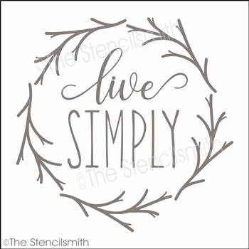 4911 - live simply - The Stencilsmith