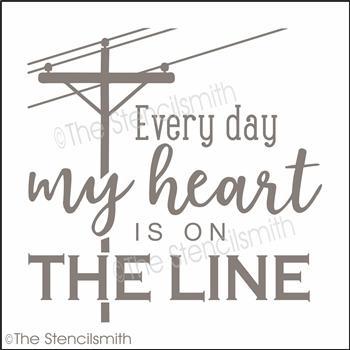 5435 - Every day my heart is on the line - The Stencilsmith