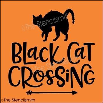 5482 - black cat crossing - The Stencilsmith