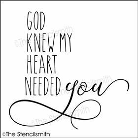 5528 - God knew my heart - The Stencilsmith
