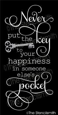 5933 - Never put the key to your happiness - The Stencilsmith