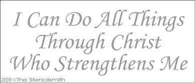 701 - I can do all things through Christ - The Stencilsmith
